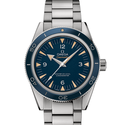 Omega Seamaster Heritage 300 Master Co-Axial Titanium Blue Dial 41mm - Front