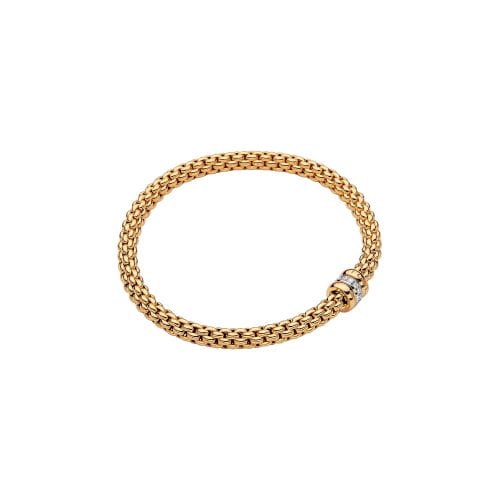 Fope Solo 18ct Gold Diamond Flex'It Bracelet