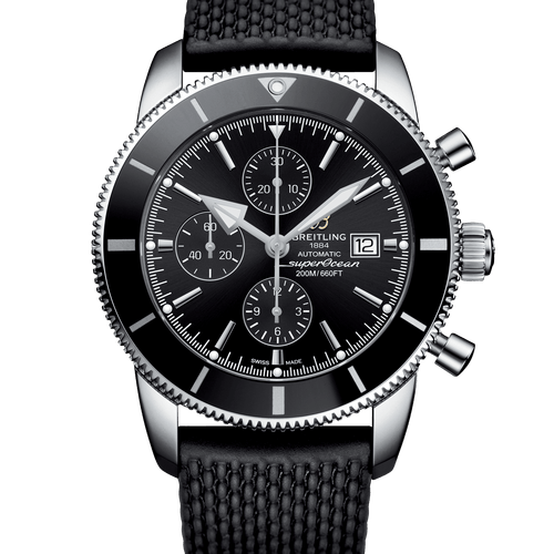 Breitling Superocean Heritage II Chronograph Steel Black Dial 46mm - Front View