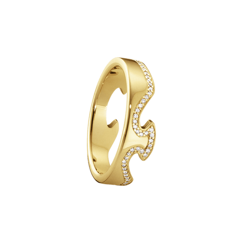 Georg Jensen Fusion 18ct Yellow Gold Diamond End Ring 20000623