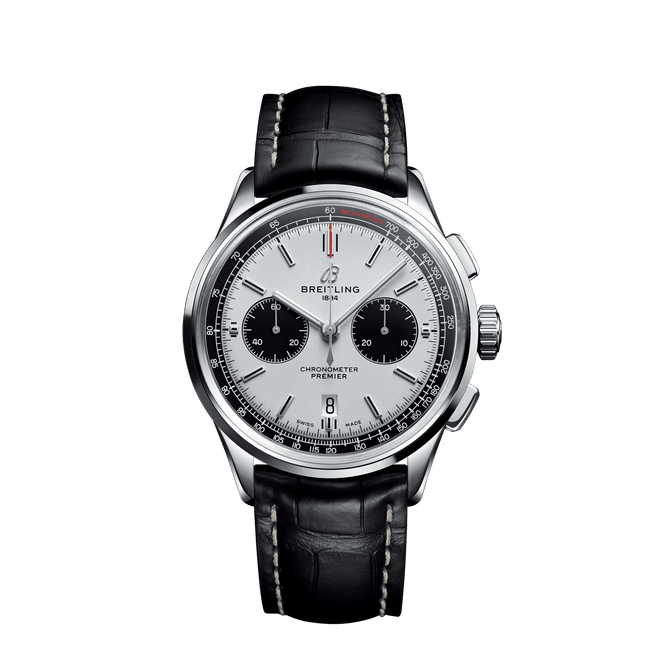 Breitling Premier B01 Chronograph Steel Panda Dial 42mm - Front View