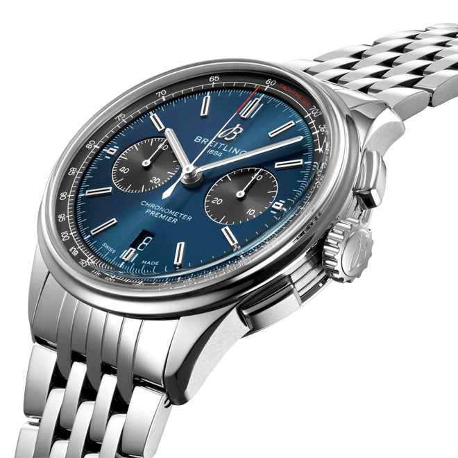 Breitling Premier B01 Chronograph Steel Blue Dial 42mm - Front
