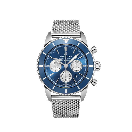 Breitling Superocean Heritage II Chronograph Steel Blue Dial 44mm - Front View