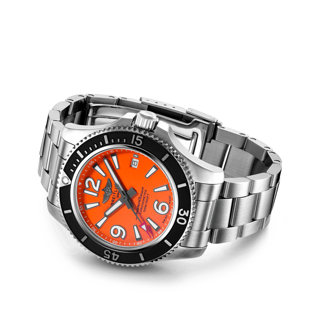 Breitling Superocean Automatic Steel Orange Dial 42mm - Front