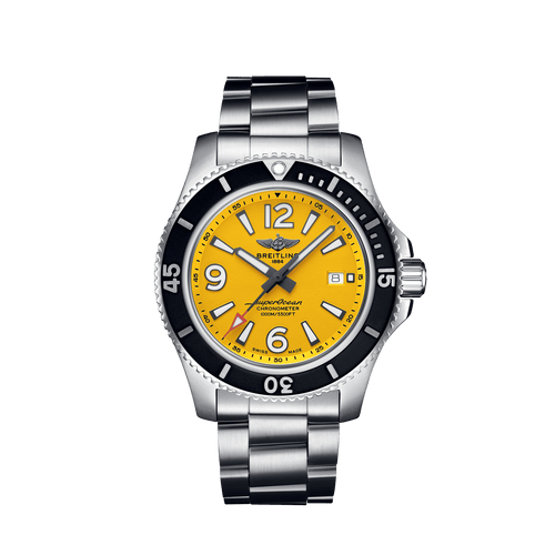 breitling superocean yellow dial 44mm Watch