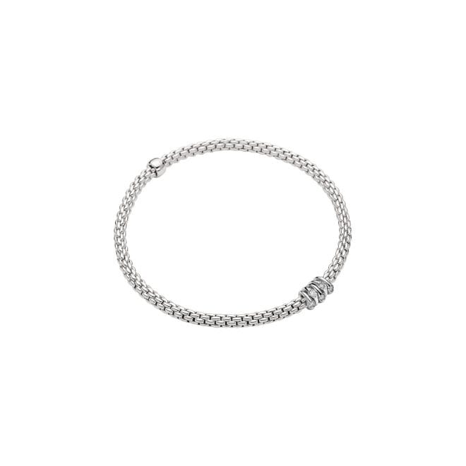 Fope Prima 18ct Gold Diamond Flex’It Bracelet – 18ct White