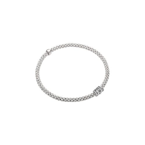 Fope Prima 18ct Gold Diamond Flex’It Bracelet – 18ct White