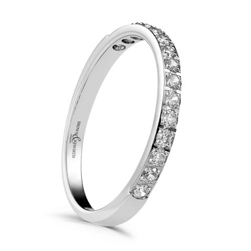 Round Brilliant Diamond 0.50ct Half Eternity Ring HET207