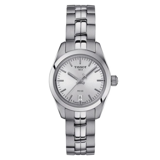 Tissot PR100 Lady Small Steel Silver Dial 25mm - Front View