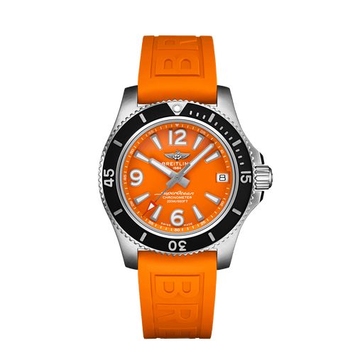 Breitling SuperOcean Automatic Steel Orange Dial 36mm - Front View
