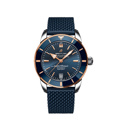 Breitling Superocean Heritage B20 Steel & 18ct Rose Gold Blue Dial 42mm - Front View
