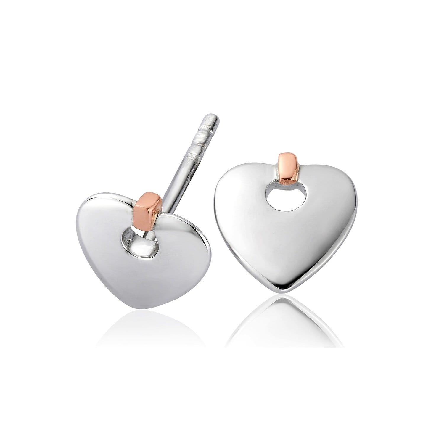 Clogau Clogau cariad earrings sterling silver with welsh rose gold 9 ct . 
