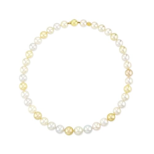 18ct Yellow Gold 10mm-12.5mm South Sea Pearl Necklace 46cm