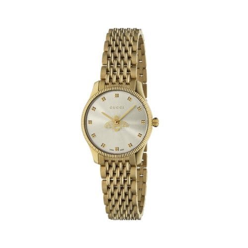 Gucci-G-Timeless-Gold-PVD-Coated-Silver-Bee-Dial-29mm-YA1265021