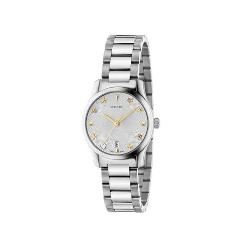 Gucci G-Timeless Stainless Steel Silver Dial 27mm YA126572