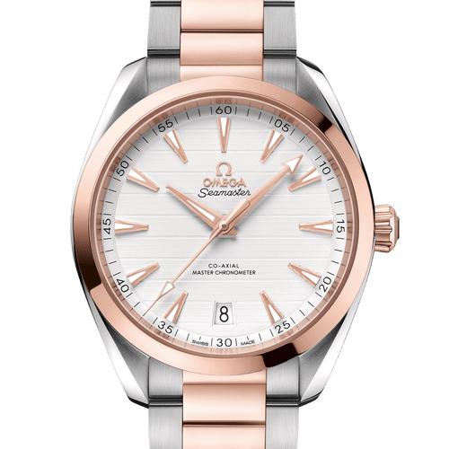 OMEGA Seamaster Aqua Terra Co-Axial Master Chronometer Steel & 18ct Rose Gold Silver Dial 41mm 220.20.41.21.02.001