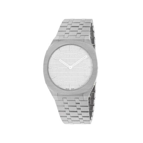 Gucci 25H Stainless Steel Silver Dial 38mm YA163407
