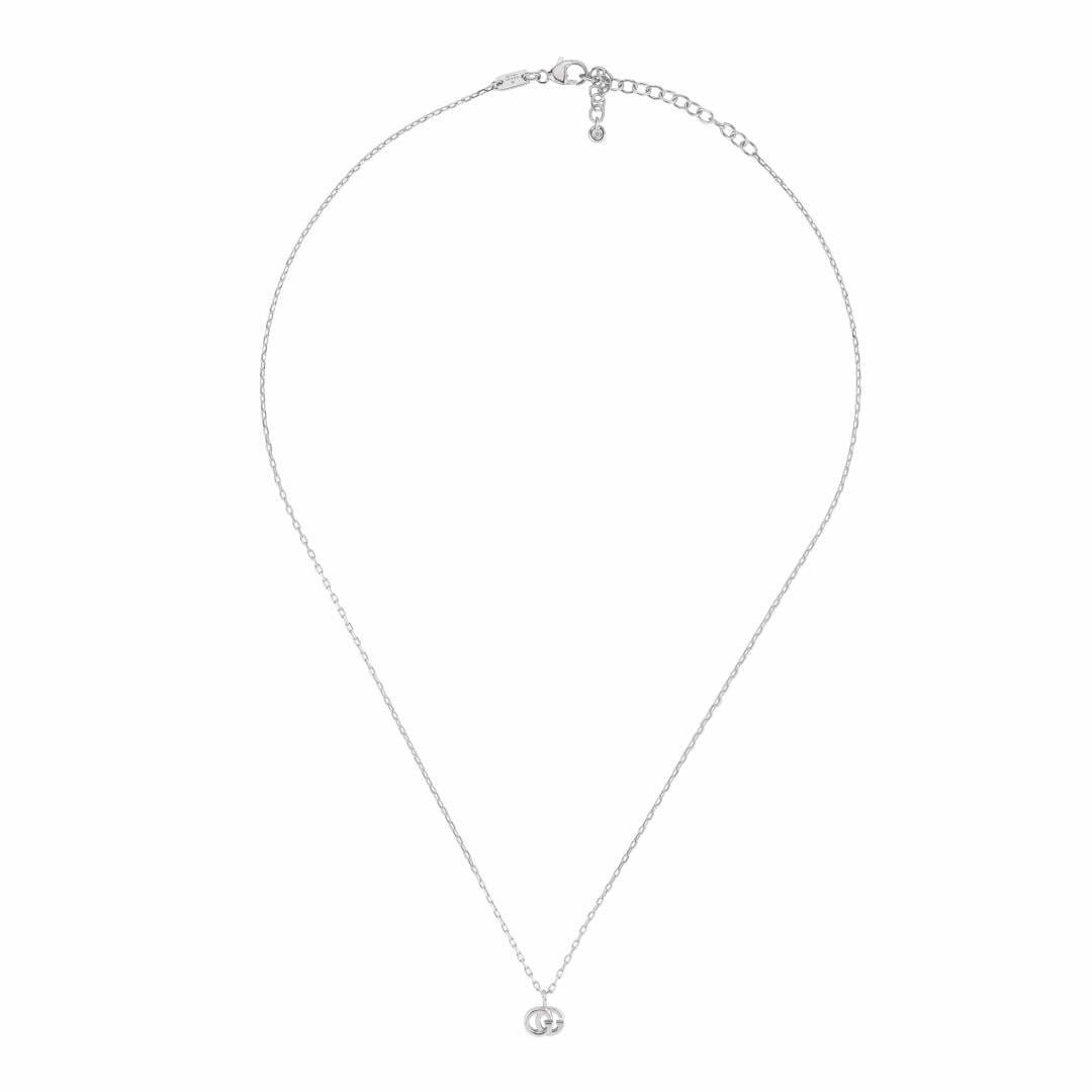 GUCCI Necklace | GG Running | 18ct White Gold & Diamond | 42cm Length