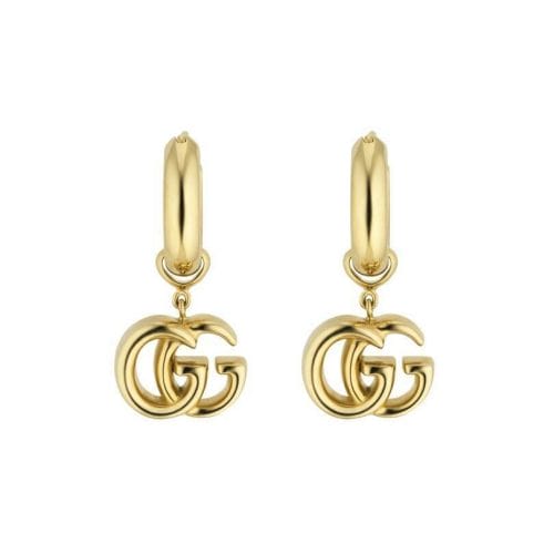 Gucci GG Running 18ct Yellow Gold Drop Earrings YBD58201700100U