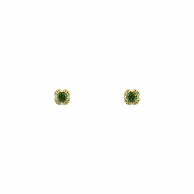 Gucci Interlocking G 18ct Yellow Gold & Tourmaline Stud Earrings YBD66242700100U