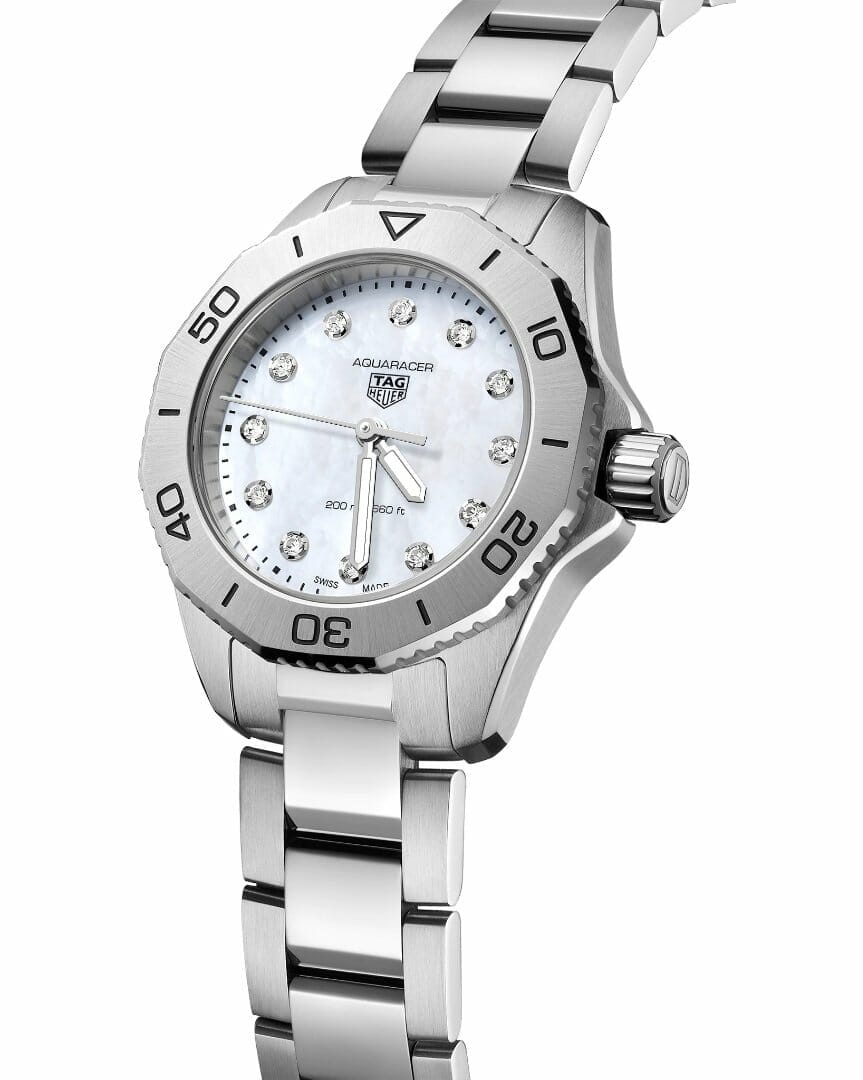 Tag heuer aquaracer womens online mother of pearl watch