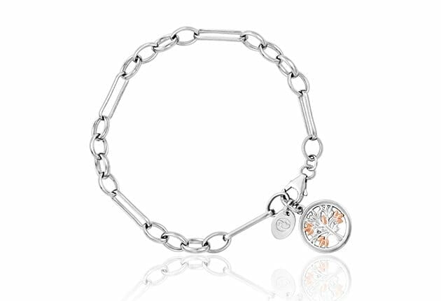 Clogau Tree of Life Sterling Silver & 9ct Rose Gold Bracelet XX3STLBR6