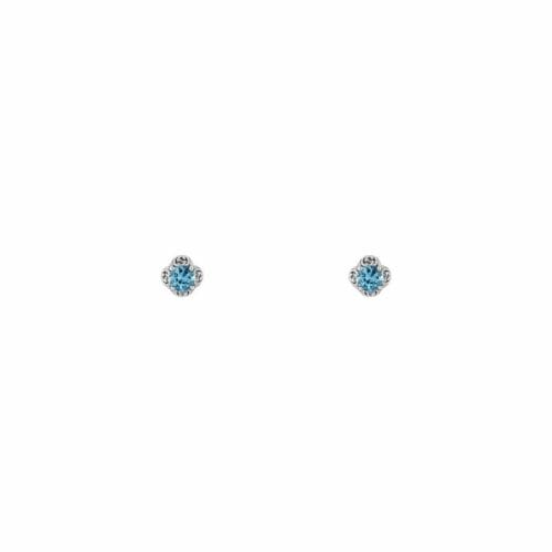 Gucci Interlocking G 18ct White Gold & Blue Topaz Stud Earrings YBD66242700400U