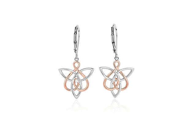 Clogau Fairies of the Mine Sterling Silver & 9ct Rose Gold Drop Earrings
