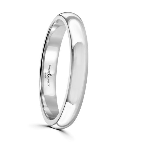 White Gold 3mm Always Wedding Ring BN3