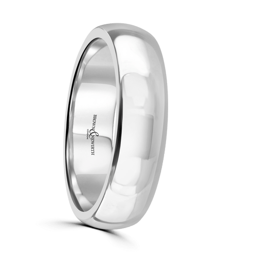 White Gold 6mm Always Wedding Ring BN6