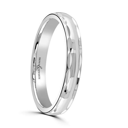 Platinum 3mm Isaac Wedding Ring ANP139