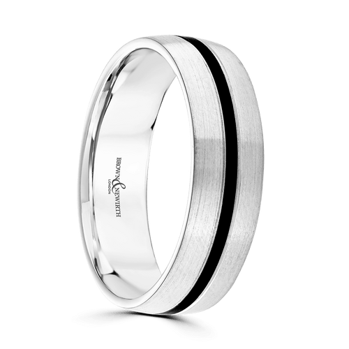 Platinum 5mm Hoxton Wedding Ring C6LZNP39