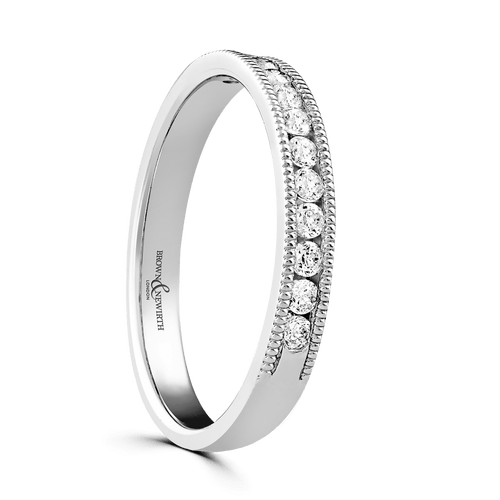 Platinum 3mm Everlasting Wedding Ring Het148