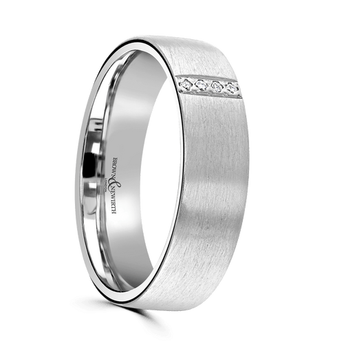 Platinum 6mm Miller Wedding Ring XD443
